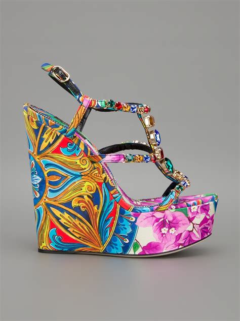 dolce gabbana sandal sale|dolce gabbana heel wedges.